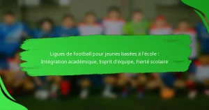 Ligues de football pour jeunes basées à l’école : Intégration académique, Esprit d’équipe, Fierté scolaire